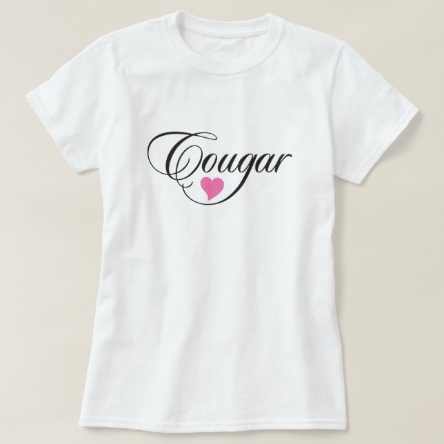 Camiseta Cougar Love Damas Coloridas Leve (Frente do Design)