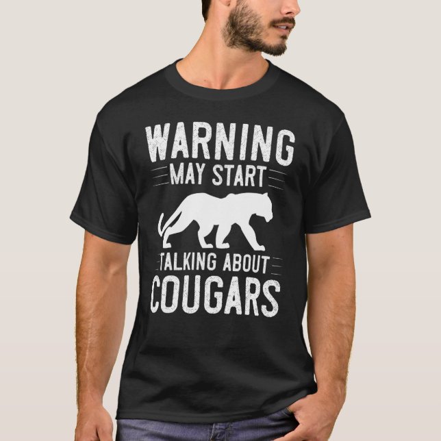 Camiseta Cougar Mountain Lion Animal Cat Head  Cute Wildcat (Frente)