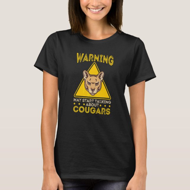 Camiseta Cougar Mountain Lion Animal Cat Head Cute Wildcat  (Frente)
