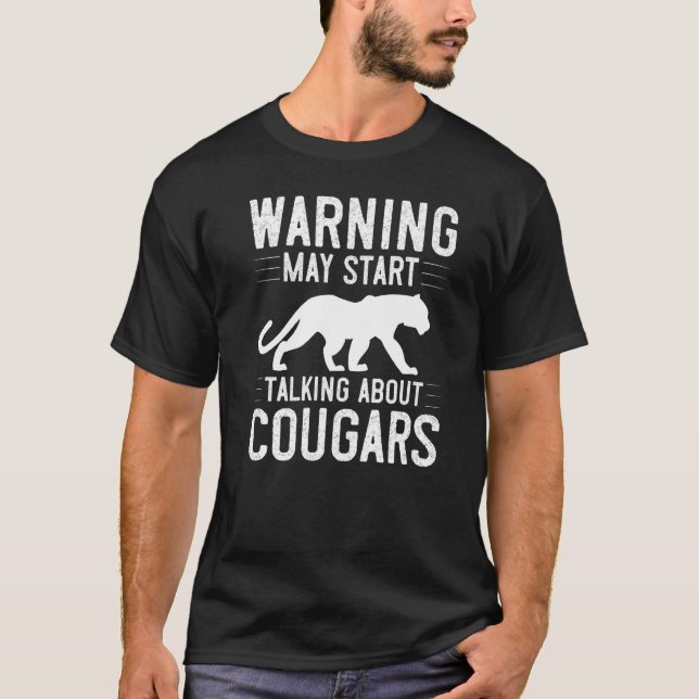 Camiseta Cougar Mountain Lion Animal Cat Head Cute Wildcat  (Frente)