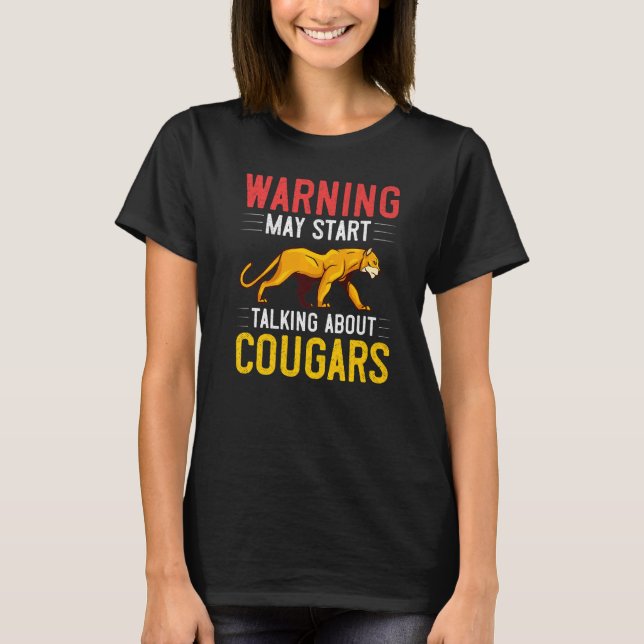 Camiseta Cougar Mountain Lion Animal Cat Head Cute Wildcat  (Frente)