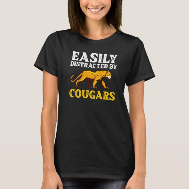 Camiseta Cougar Mountain Lion Animal Cat Head Cute Wildcat  (Frente)