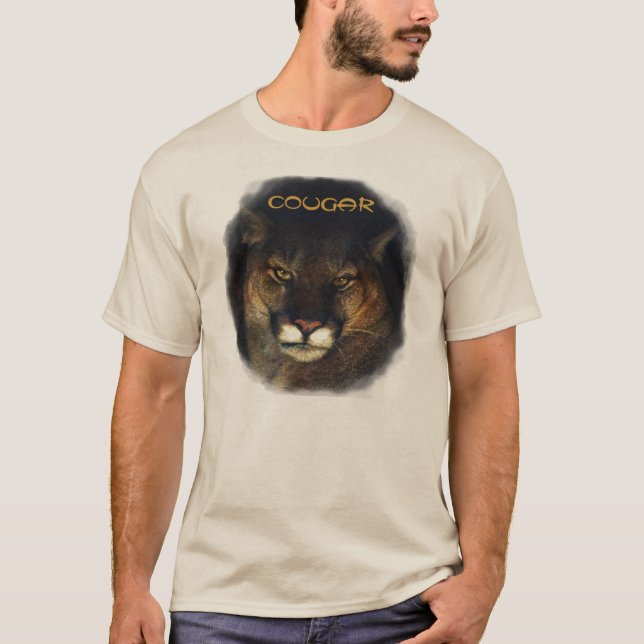Camiseta Cougar Mountain Lion Big Cat Paisagem 3 (Frente)