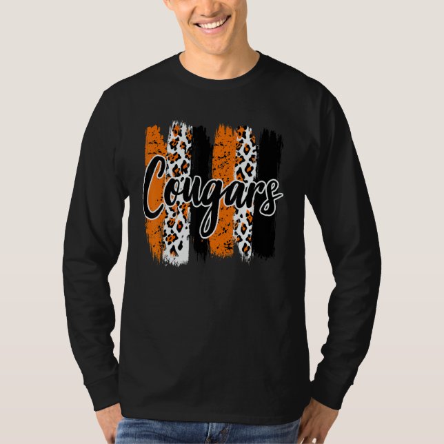 Camiseta Cougars School Sports Fan Team Spirit Mascot (Frente)