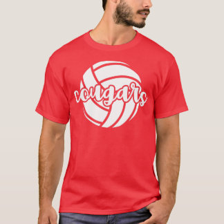 Camiseta Cougars Volleyball Team Mascot School Spirit Game 