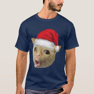 Camiseta Coughing Cat In Christmas Meme friends