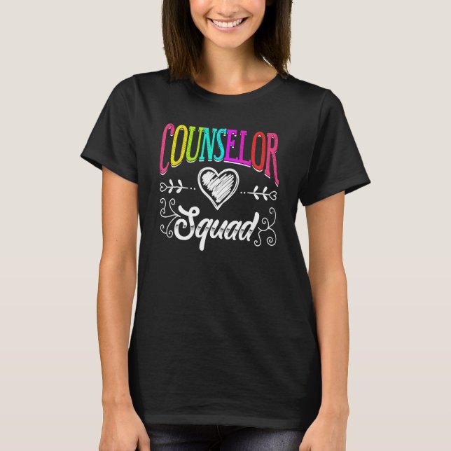 Camiseta Counselor Squad Teacher Back To School (Frente)