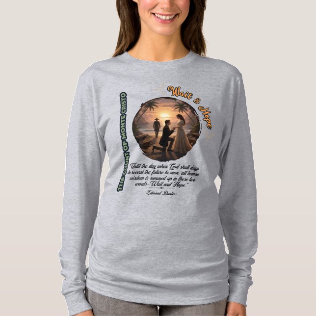 Camiseta Count of Monte Cristo Wait & Hope Sunset (Frente)