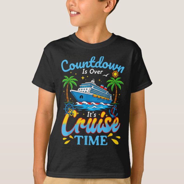 Camiseta Countdown Is Over It's Cruise Time Men Women Coupl (Frente)