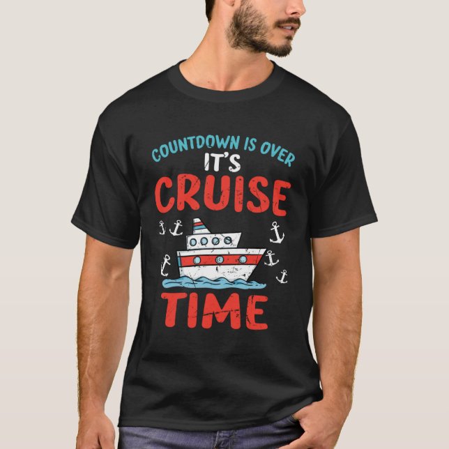 Camiseta Countdown Over Cruise Time Ship Vacation Trip Crui (Frente)