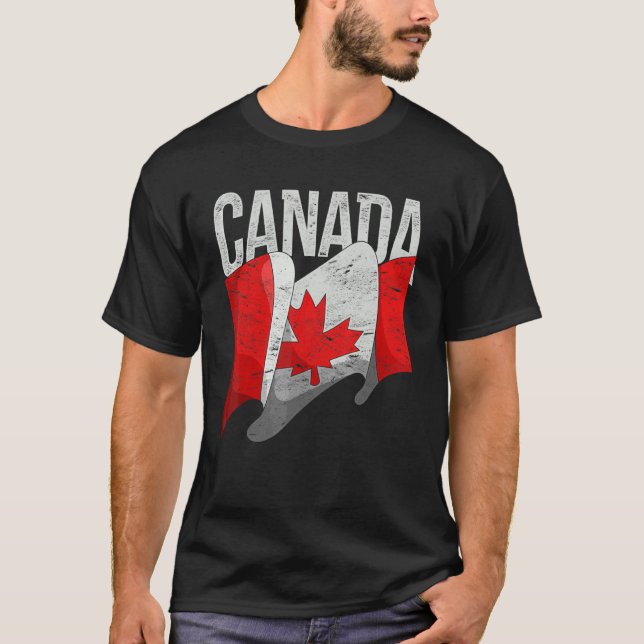 Camiseta Country Canadian Flag Maple Leaf Canada (Frente)