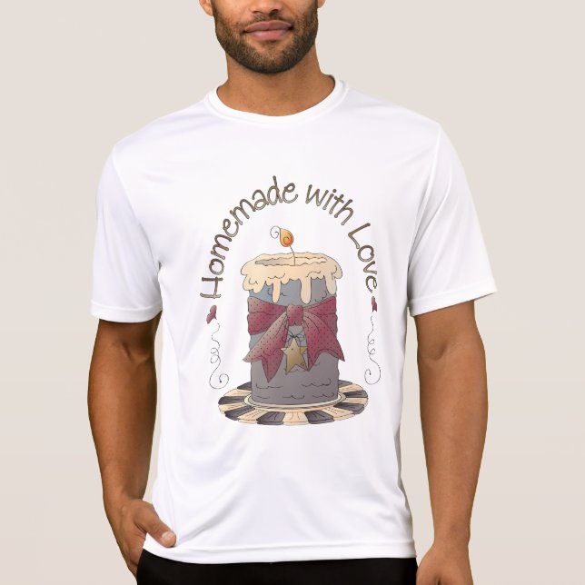 Camiseta Country Candle Rustic Homemade with Love (Frente)