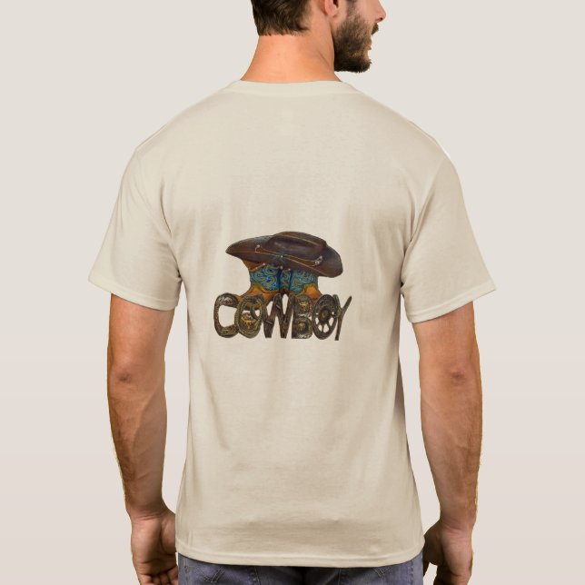 Camiseta Country Cowboy Boots Hat T-Shirt (Verso)