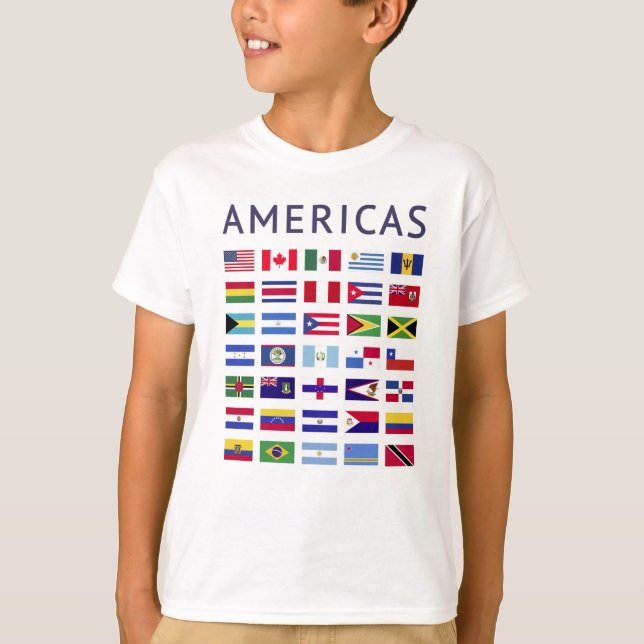 Camiseta Country Flags Americas National Flags America (Frente)