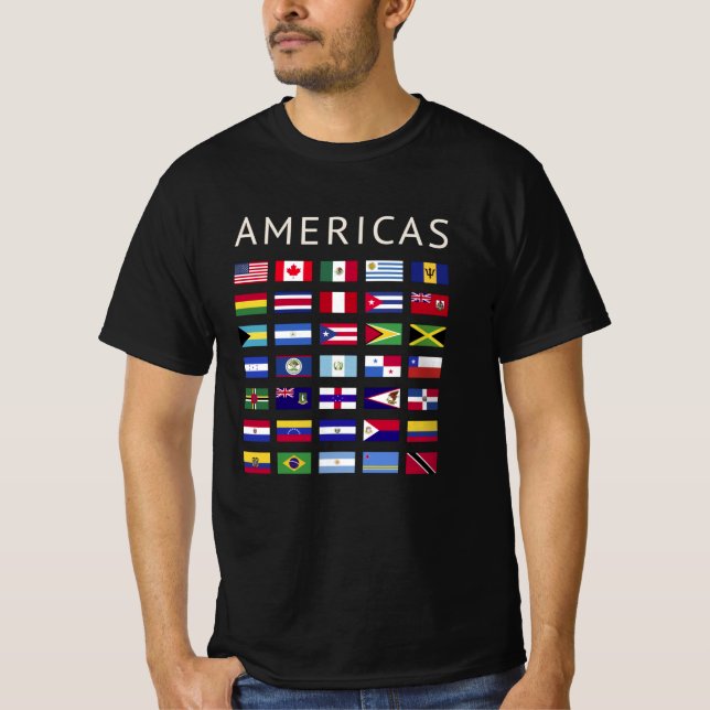 Camiseta Country Flags Americas National Flags America (Frente)