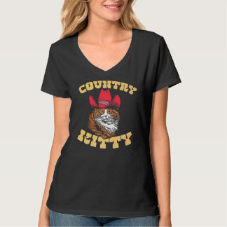 Camiseta Country Kitty Country Cowgirl Cat Western Vibe