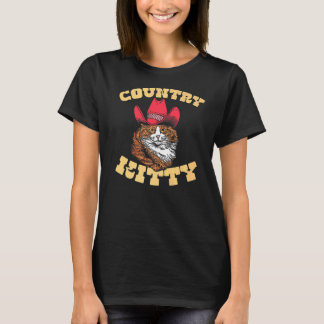 Camiseta Country Kitty Country Cowgirl Cat Western Vibe