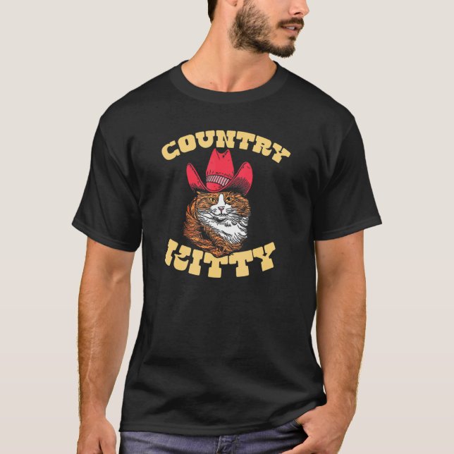 Camiseta Country Kitty  Country Cowgirl Cat Western Vibe 1 (Frente)