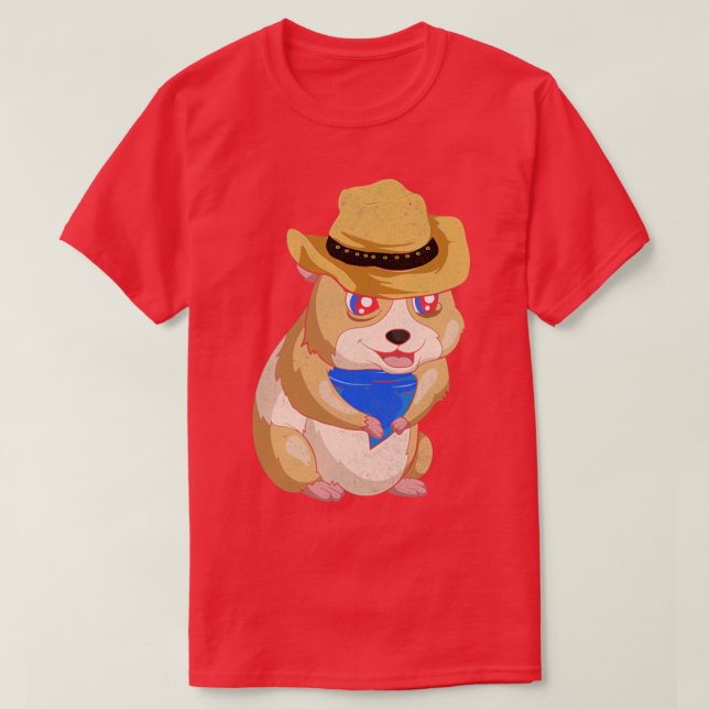 Camiseta Country Lover Cowboy Animal Western Pet Hamster (Frente do Design)