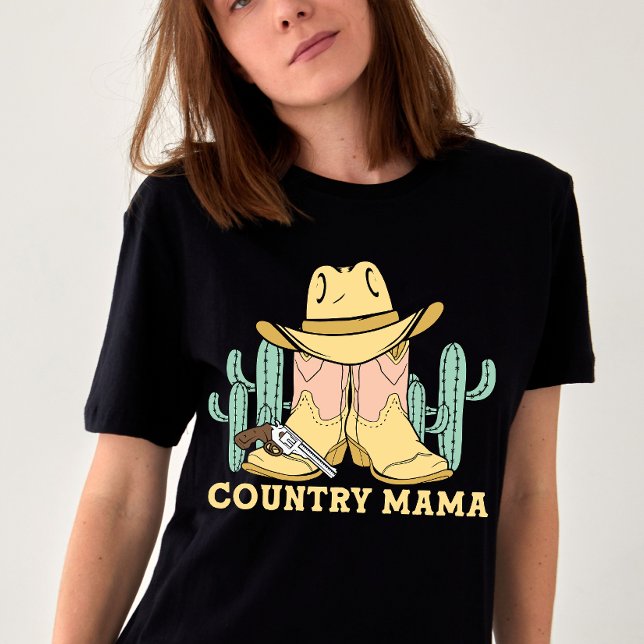 Camiseta Country Mama inicia Dia de as mães Ocidental (Criador carregado)