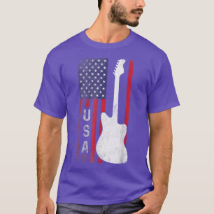 Camiseta Country Music Usa Vintage Guitar American Flag 400