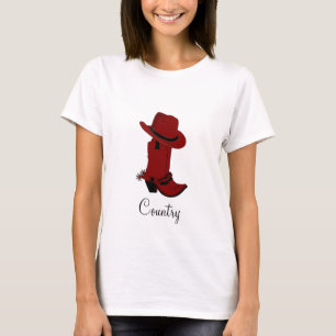 Camiseta Country Red Hat & Boots