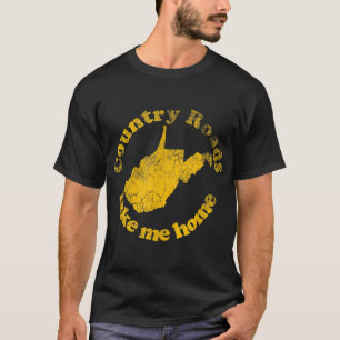 Camiseta Country Roads West Virginia Me Leve Para Casa