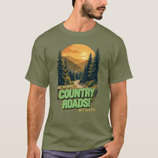 Camiseta Country Roads West Virginia Tshirt