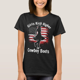 Camiseta Country Western Cowgirl Girls Ganha Mais alto Em B