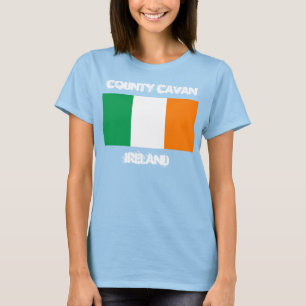 Camiseta County Cavan, Irlanda com bandeira irlandesa