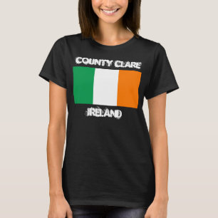 Camiseta County Clare, Irlanda com bandeira irlandesa