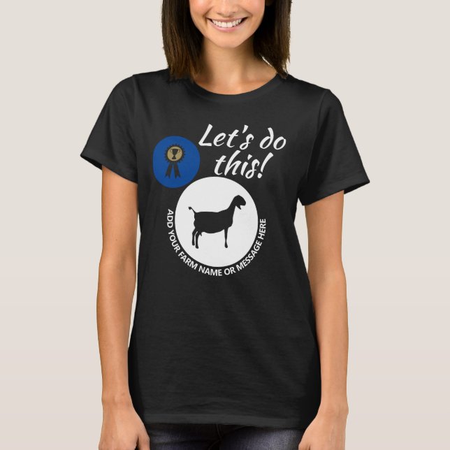 Camiseta County Fair Livcabeças Nubian Dairy Goat Show Dark (Frente)