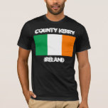 Camiseta County Kerry, Irlanda com bandeira irlandesa<br><div class="desc">County Kerry,  Irlanda com bandeira irlandesa</div>
