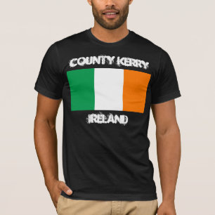 Camiseta County Kerry, Irlanda com bandeira irlandesa