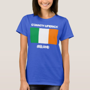 Camiseta County Limerick, Irlanda com bandeira irlandesa