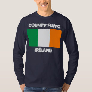 Camiseta County Mayo, Irlanda com bandeira irlandesa