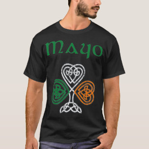 Camiseta County Mayo Shamrock Irlanda Flag Craic e ceol