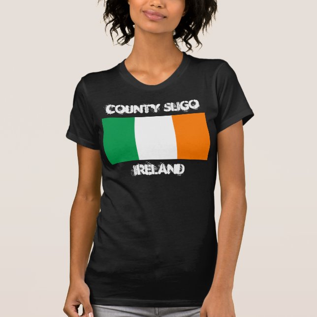 Camiseta County Sligo, Irlanda com bandeira irlandesa (Frente)