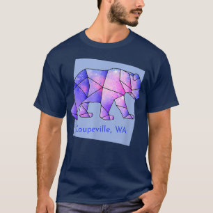 Camiseta Coupeville WA Galaxy Bear Abstrato Geometric Ani