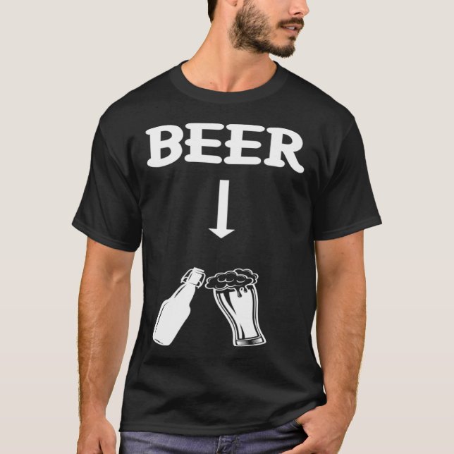 Camiseta Couple Matching Pregnancy Announcement Beer New Da (Frente)