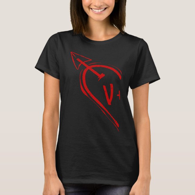 Camiseta Couple Valentine Heart for Her V 2023 Happy Valent (Frente)