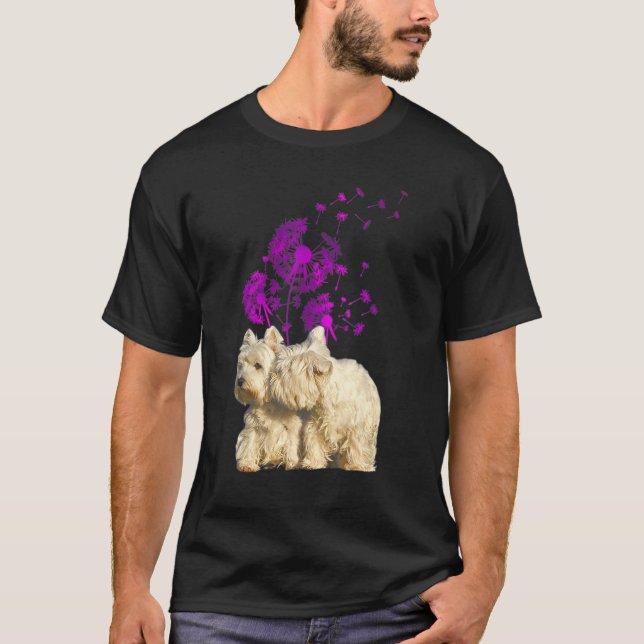 Camiseta Couple Westies Dandelion Valentine's Day (Frente)