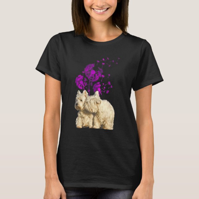 Camiseta Couple Westies Dandelion Valentine's Day (Frente)