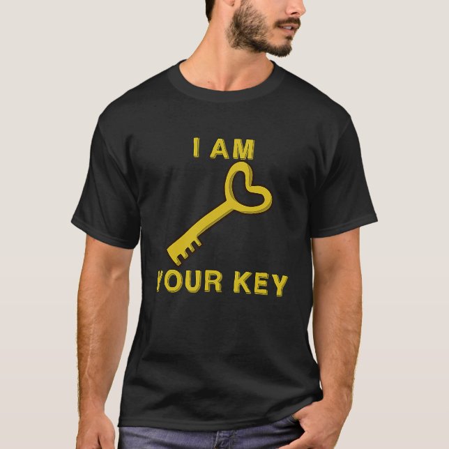 Camiseta Couples Lock and Key Cute Men Women Husband Wife (Frente)
