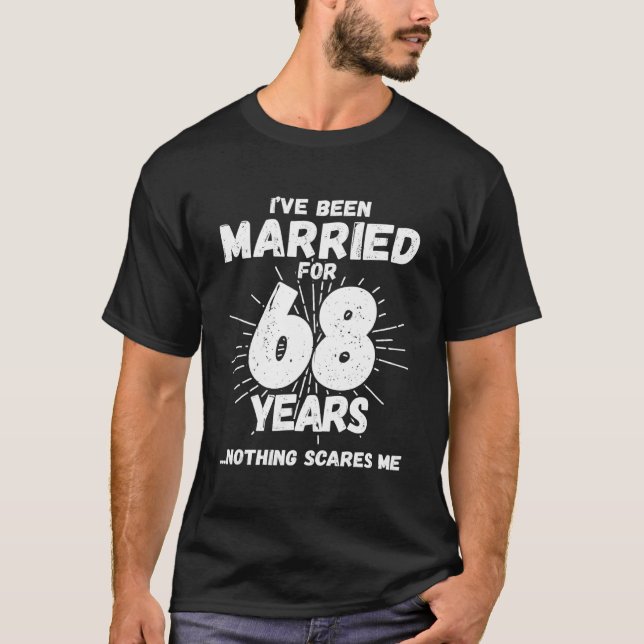 Camiseta Couples Married 68 Years - Funny 68th Wedding Anni (Frente)