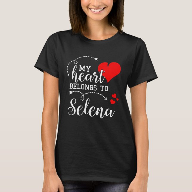 Camiseta Couples Matching  My Heart Belong to Selena  My Lo (Frente)