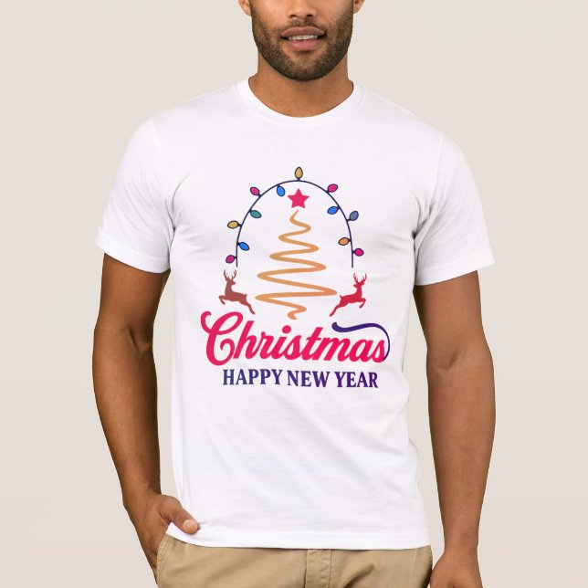 Camiseta Couples Xmas Tee – Matching Xmas  Tree Shirt (Frente)