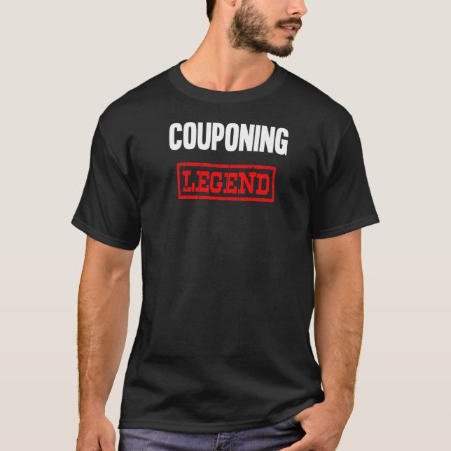 Camiseta Coupon de Compra de cupom de legenda de acoplament (Frente)
