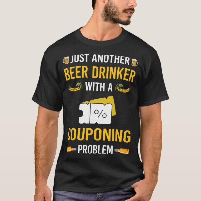 Camiseta Coupons do cupom do beer Drinker Coupon Couponer (Frente)