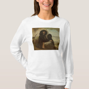 Camiseta Courbet com seu cão preto, 1842